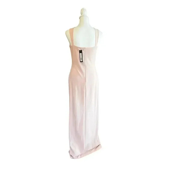 NWT BEBE blush pink scuba crepe halter twist neck gownsize 6 - Picture 3 of 5